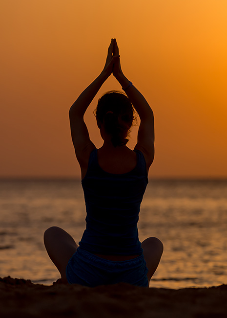 Women meditating